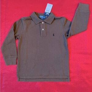 🏇 Polo by Ralph Lauren  Brown Long Sleeve Polo 🏇